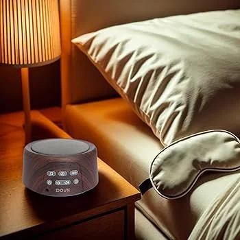 bedside-white-noise-sleep-sound-machine Bedside white noise sleep sound machine used to reduce nighttime noise and improve sleep quality