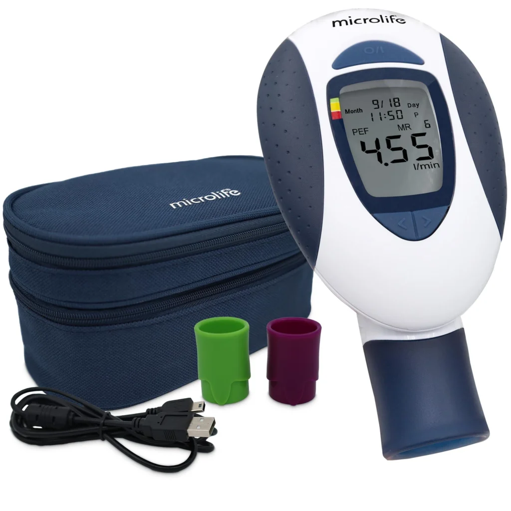 microlife-peak-flow-meter Microlife Peak Flow Meter for asthma monitoring and home respiratory tracking