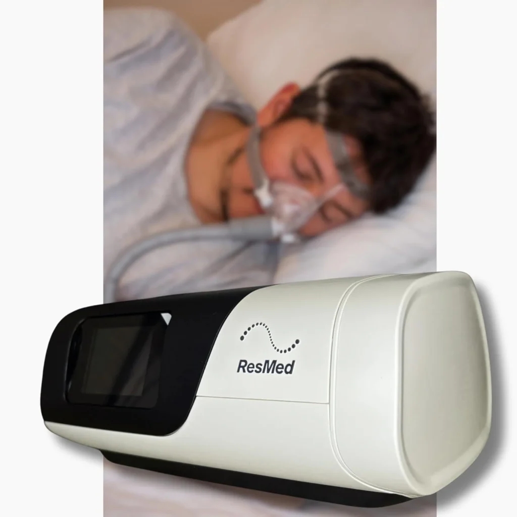 resmed-airsense-11-autoset-cpap ResMed AirSense 11 AutoSet CPAP machine for obstructive sleep apnea treatment