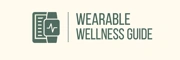 Wearable Wellness Guide logo featuring a smartwatch health monitoring icon with heartbeat waveform and modern wellness branding typography.